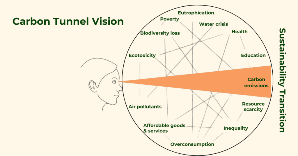 Carbon tunnel vision visualisation